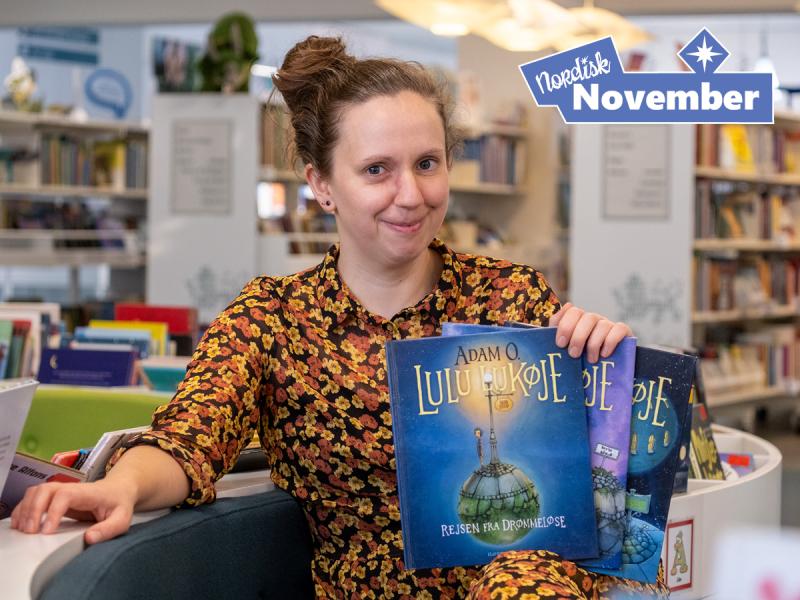 Bibliotekar Katrine med Lulu Lukøje